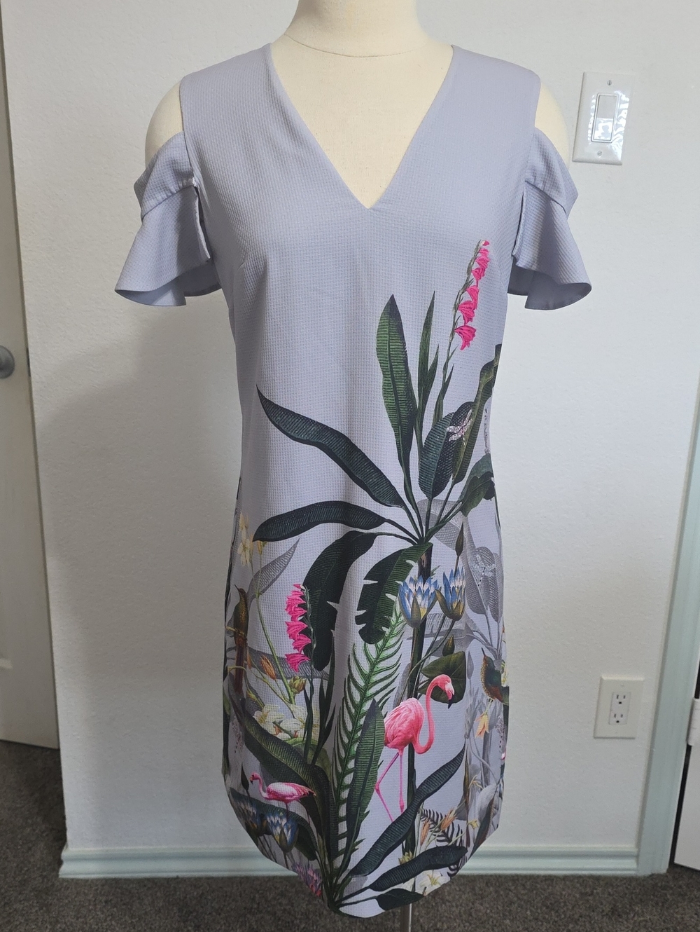 Ted Baker Tropical Cold Shoulder Dress